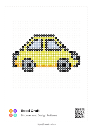 Bead Craft Printable Bead Pattern PDF Preview - Car pattern