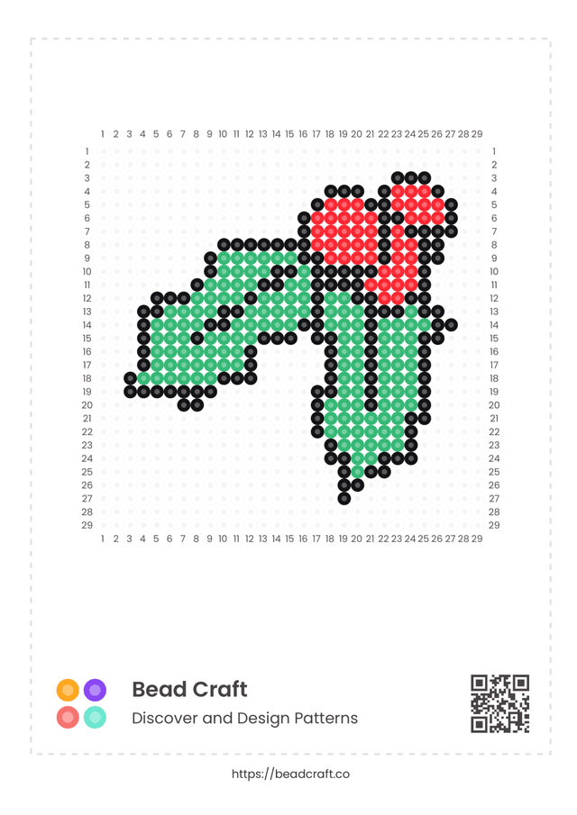 Bead Craft Printable Bead Pattern PDF Preview - Christmas pattern