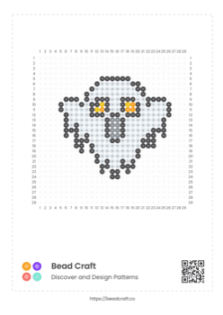 Bead Craft Printable Bead Pattern PDF Preview - Ghost pattern