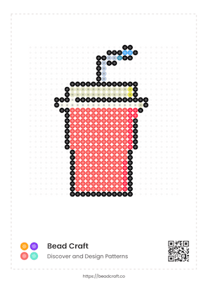 Bead Craft Printable Bead Pattern PDF Preview - Soda pattern